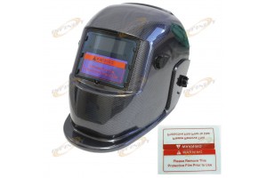 Carbon Fiber Black Auto Darkening Welding Grinding Helmet w/ Certified ANSI CE